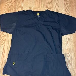 WonderWink Black Short Sleeve Top